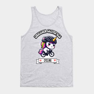 Cycling Unicorn Olympics 🦄 - Pedal Power! Tank Top